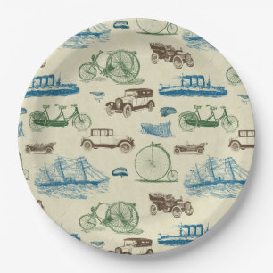 Assiettes En Carton Transport vintage