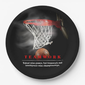 Assiettes En Carton Travail d'équipe Basketball Motivationnel Inspiran