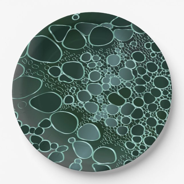 Assiettes En Carton Travail numérique Abstrait 9 (Devant)