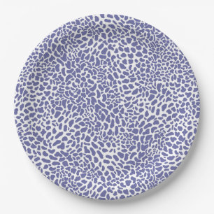 Assiettes En Carton Très Peri Leopard Spot Motif 