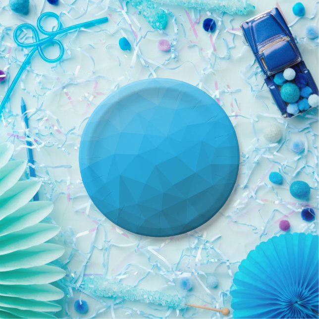 Assiettes En Carton Triangle motif de maillage géométrique dégradé cya (Fête)