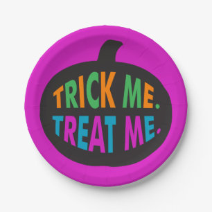 Assiettes En Carton Trick Me Traite, Halloween Multi-Couleur