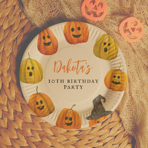 Assiettes En Carton Trick or Treat Halloween Citrouille Fête d'anniver