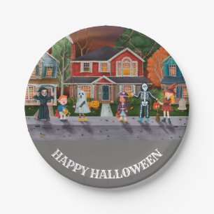 Assiettes En Carton Trick or Treat, Happy Halloween
