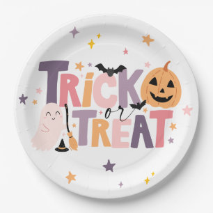 Assiettes En Carton Trick or Treat mignonne Halloween Balloon Decor