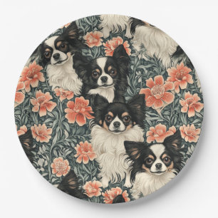 Assiettes En Carton Tricolor Chihuahuas William Morris Style Floral