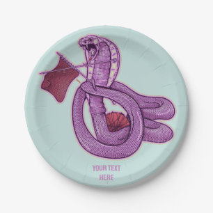 Assiettes En Carton Tricot de serpent
