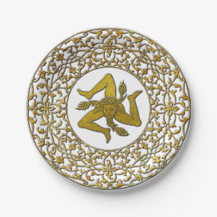 Assiettes En Carton Trinacria sicilienne et Filigree