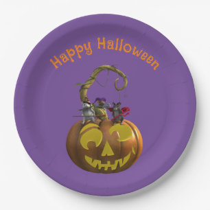 Assiettes En Carton Trio de la souris d'Halloween