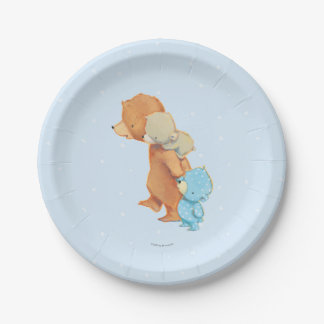 Assiettes En Carton Trois amis adorables d'ours