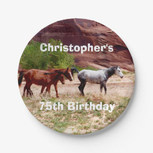 Assiettes En Carton Trois chevaux, sud-ouest, soixante-quinzième fêt