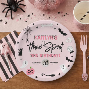 Assiettes En Carton Trois Esprits ! Fête d'anniversaire Halloween 3ème
