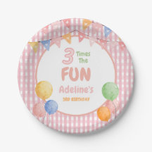 Trois fois plus de plaisir Anniversaire rose