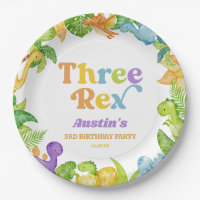 Trois Rex Dinosaur 3ème fête d'anniversaire