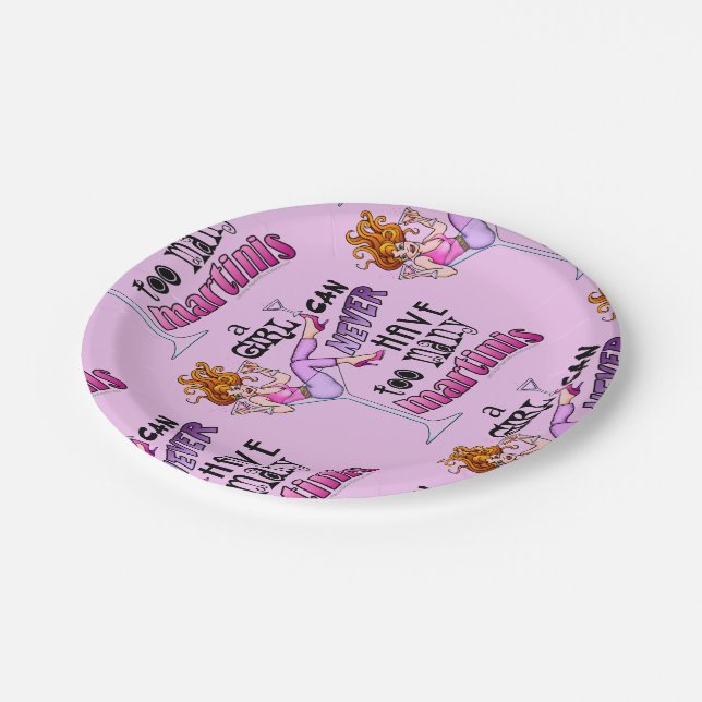 ASSIETTES EN CARTON - TROP DE MARTINIS (Angle)
