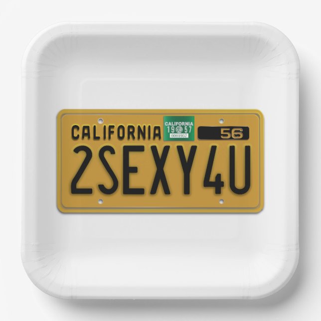 Assiettes En Carton Trop sexy pour toi (Recto)