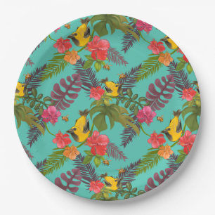 Assiettes En Carton Tropical