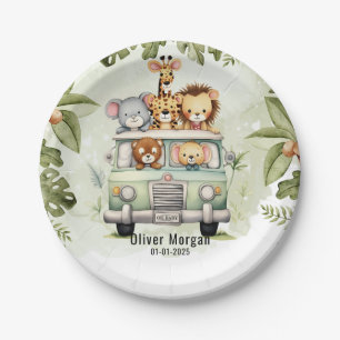 Assiettes En Carton Tropical Jungle Safari Animaux Baby showers Garçon