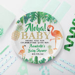 Assiettes En Carton Tropical Summer Beach Luau Boys Baby shower<br><div class="desc">Célébrez dans le style avec ces assiettes en papier baby shower tendance. Le design est facile à personnaliser avec votre propre libellé et votre famille et vos amis seront ravis de voir ces fabuleuses assiettes de fête. Les éléments correspondants sont disponibles dans la collection.</div>