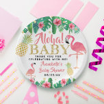 Assiettes En Carton Tropical Summer Beach Luau Girls Baby shower<br><div class="desc">Célébrez dans le style avec ces assiettes en papier baby shower tendance. Le design est facile à personnaliser avec votre propre libellé et votre famille et vos amis seront ravis de voir ces fabuleuses assiettes de fête. Les éléments correspondants sont disponibles dans la collection.</div>