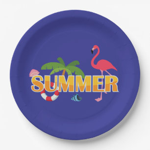 Assiettes En Carton Tropical Summer Fun