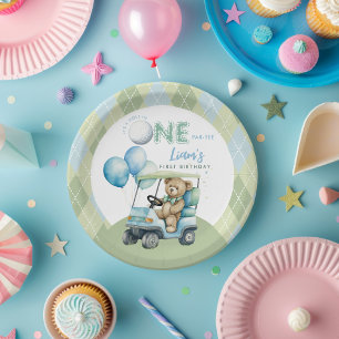 Assiettes En Carton Trou en un garçon de golf Premier anniversaire Par