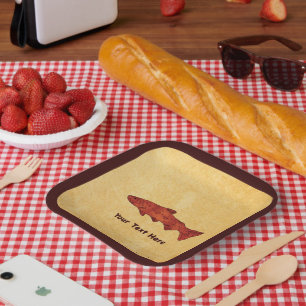 Assiettes En Carton Truite rustique