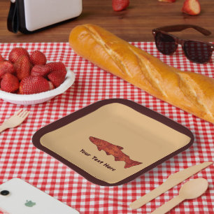 Assiettes En Carton Truite rustique