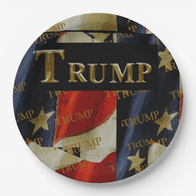 ASSIETTES EN CARTON TRUMP (Devant)