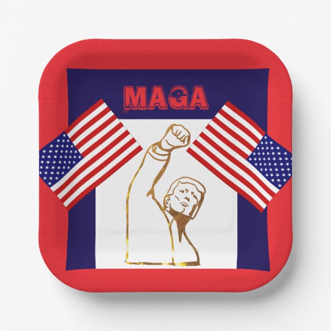 ASSIETTES EN CARTON TRUMP (Recto)
