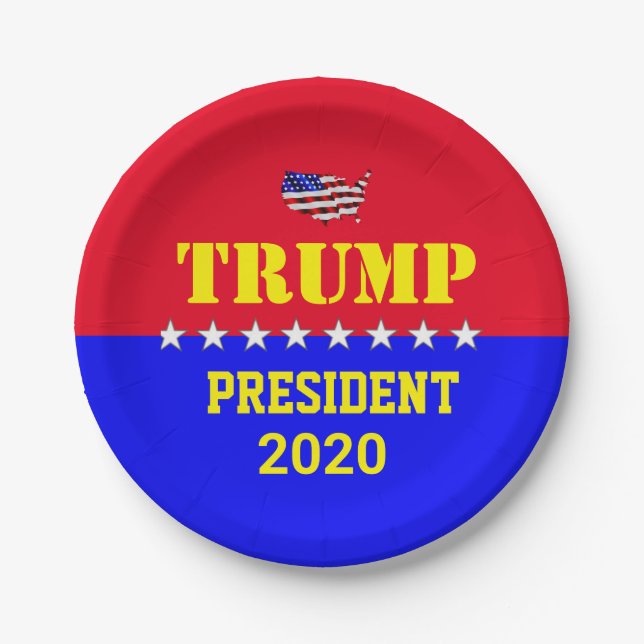 ASSIETTES EN CARTON TRUMP 2020 (Devant)