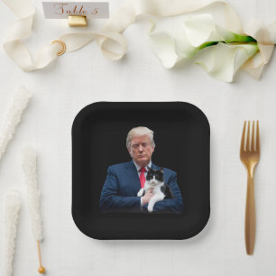 Assiettes En Carton Trump 2024 Cat MAGA Funny Trump Cat