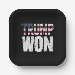 Assiettes En Carton Trump a gagné la 47e élection du président américa