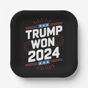 Assiettes En Carton Trump a gagné le 47e président de la Maison Blanch