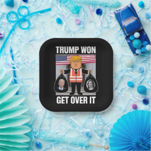 Assiettes En Carton Trump a gagné, passez à autre chose, Maga a gagné