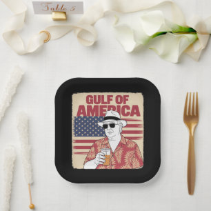 Assiettes En Carton Trump Amérique golfe Mexique Président Trump