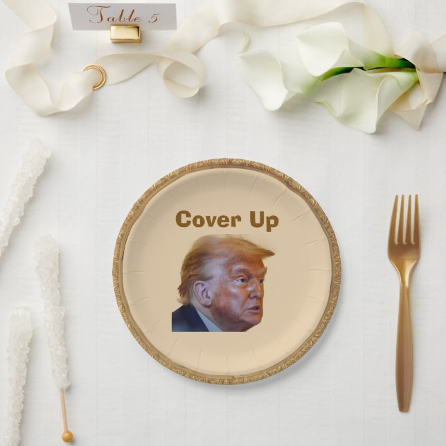 Assiettes En Carton Trump/Cover Up Paper Plate (Mariage)