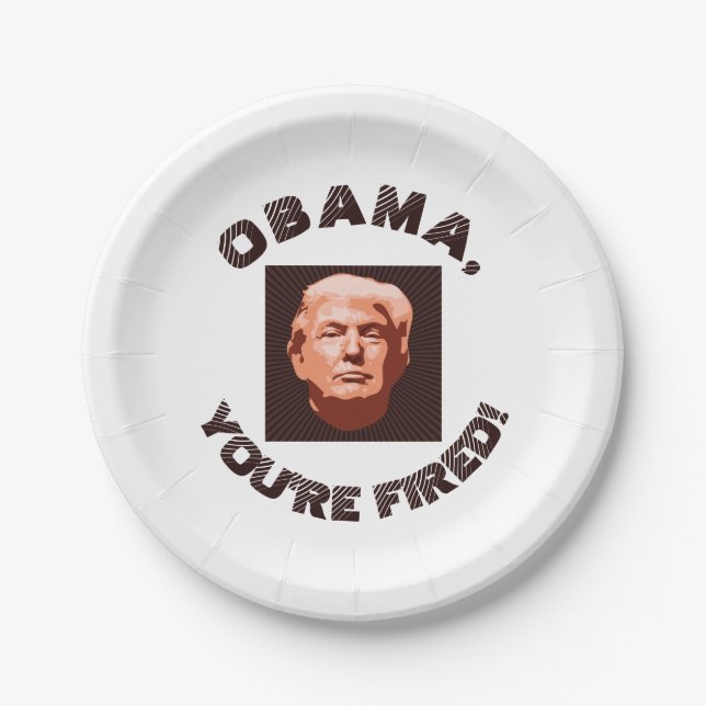 Assiettes En Carton Trump Inauguration 2017 Couleur personnalisée (Devant)
