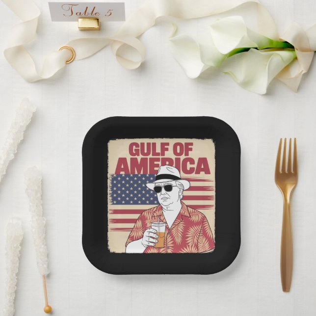 Assiettes En Carton Trump, le président Trump de l'Amérique du Golfe d (Mariage)