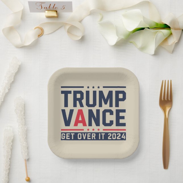 Assiettes En Carton Trump remporte l'élection présidentielle de 2024 T (Mariage)
