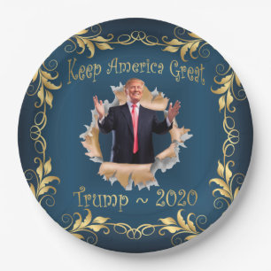 Assiettes En Carton Trump Souvenir Breakdown Plaques de papier commém