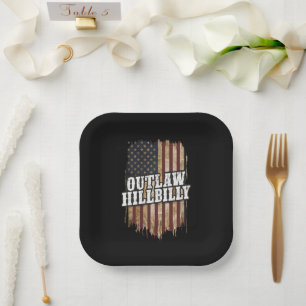 Assiettes En Carton Trump Vance 2024 J.D. Vance Hors-la-loi Hillbilly