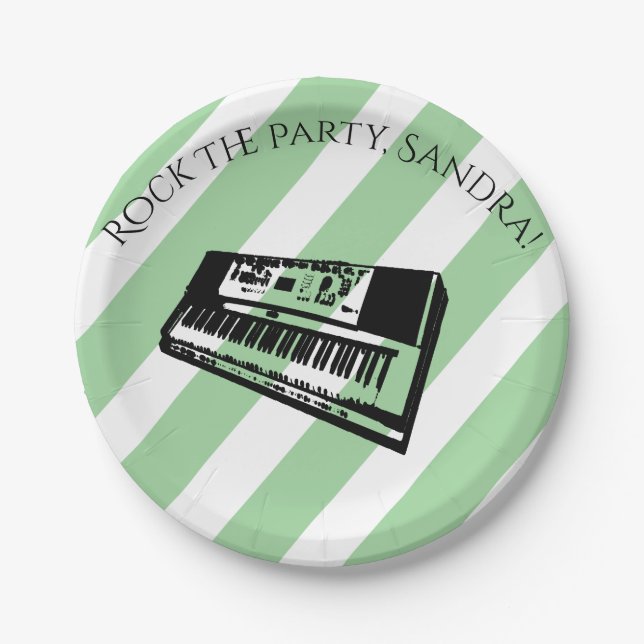 Assiettes En Carton Trumpet Rock Et Roll Instruments De Musique (Devant)