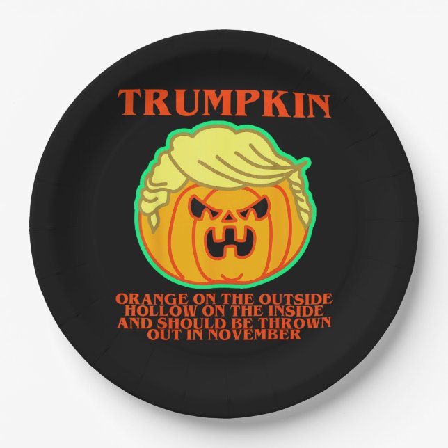 Assiettes En Carton Trumpkin drôle (Devant)