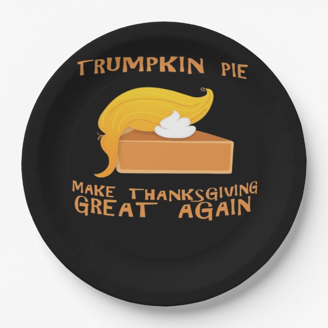 Assiettes En Carton Trumpkin Pie Thankesgiving (Devant)