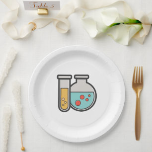 Assiettes En Carton Tube d'essai de chimie et bécher