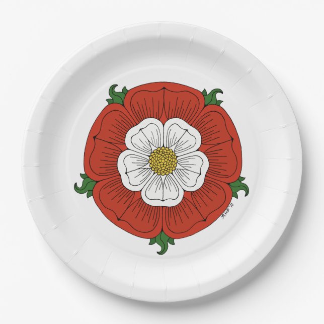 Assiettes En Carton Tudor Rose (Devant)