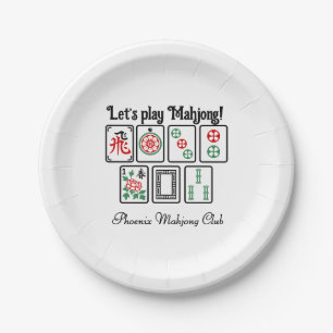Assiettes En Carton Tuiles de Mah-jong #1 « Jouons au Mahjong ! »