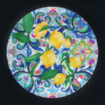 Assiettes En Carton tuiles siciliennes, citron, mosaïque, majolica,<br><div class="desc">Carrelage sicilien</div>