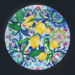 Assiettes En Carton tuiles siciliennes, citron, mosaïque, majolica,<br><div class="desc">Carrelage sicilien</div>
